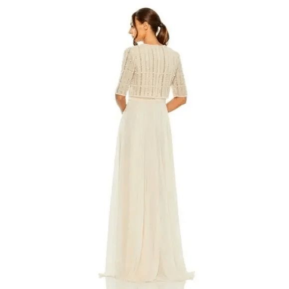 Mac Duggal 9180 Long Mother of the Bride Formal Dress Size 10 - Picture 2 of 10